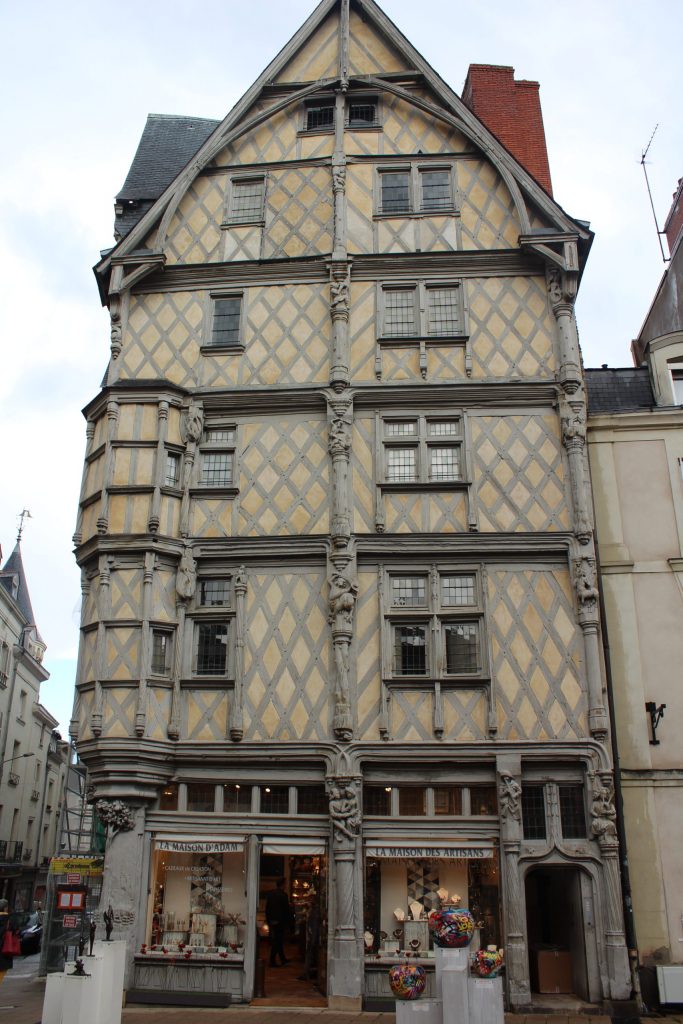 A photo of the facade of the House of Adam in Angers, France.