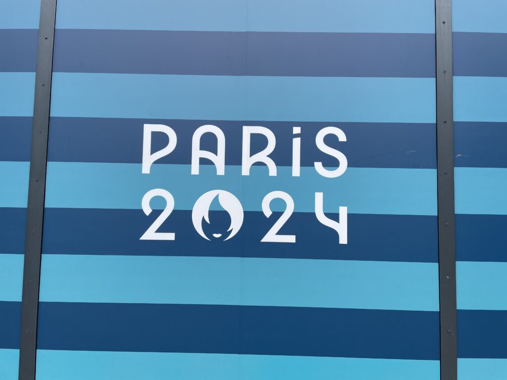 A photo of the Paris 2024 logo.